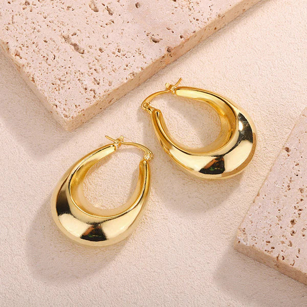 Chunky Geometric Statement Hoop Earrings