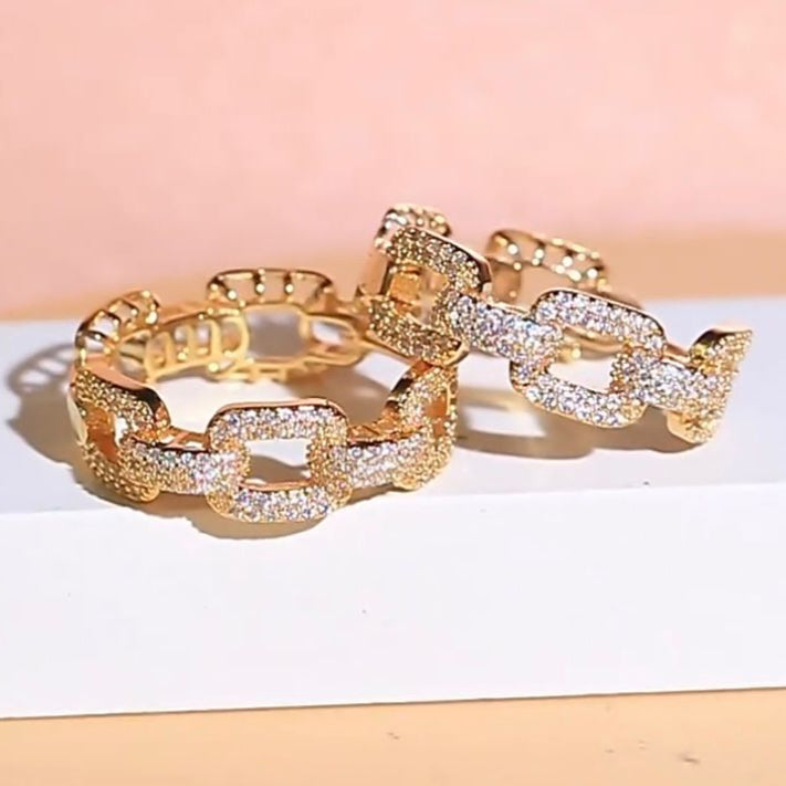 Gilded Links Earrings