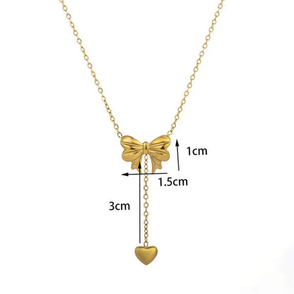Heart Themed Bow inspired Pendant Necklace
