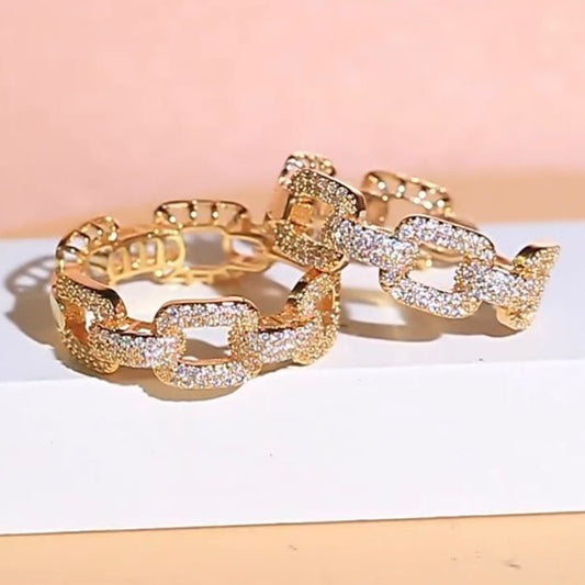 Gilded Links Earrings